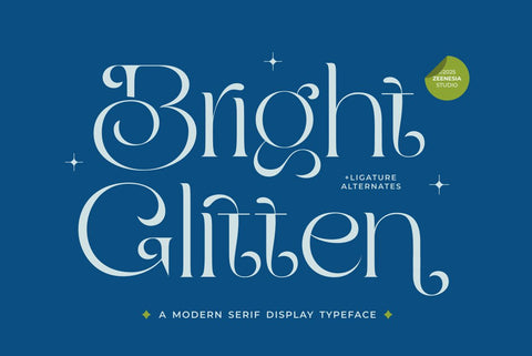Bright Glitten Font Zeenesia Std 