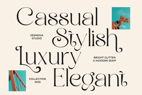 Bright Glitten Font Zeenesia Std 