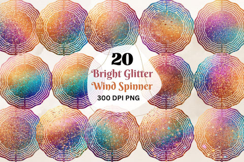 Bright Glitter Wind Spinner Sublimation Bundle Sublimation Regulrcrative 