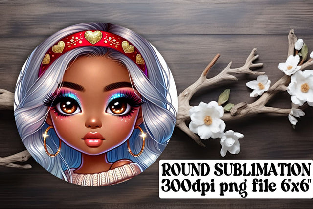 Bright keychain PNG files, ready for sublimation projects! , Love Girl Sublimation afrosvg 