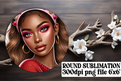 Bright keychain PNGs, perfect for colorful round designs! , Love Girl Sublimation afrosvg 