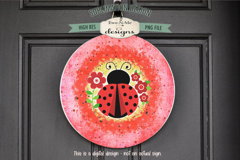 Bright Ladybug Wind Spinner Sublimation Design Sublimation Ewe-N-Me Designs 