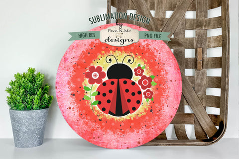 Bright Ladybug Wind Spinner Sublimation Design Sublimation Ewe-N-Me Designs 