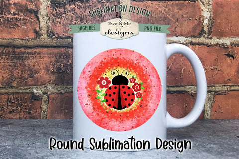 Bright Ladybug Wind Spinner Sublimation Design Sublimation Ewe-N-Me Designs 