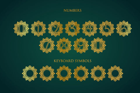 Bright Mandala Monogram Font Dm Letter Studio 