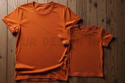 Bright orange t-shirt mockup design Mock Up Photo Regulrcrative 