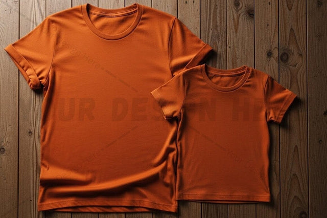 Bright orange t-shirt mockup design Mock Up Photo Regulrcrative 