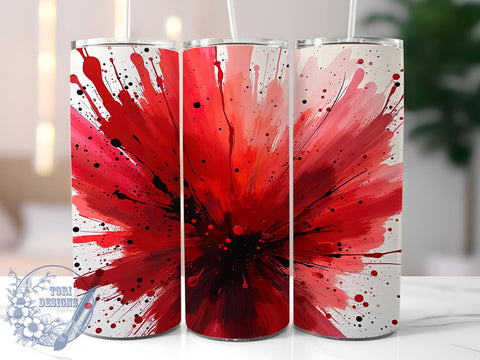 Bright Red 20oz Custom Tumbler Wrap, Sublimation Tumbler, 20oz Tumbler Wrap, Colorful Tumbler, Custom Tumbler Design, Personalized Tumbler, Bright Color Tumbler Sublimation ToriDesigns 