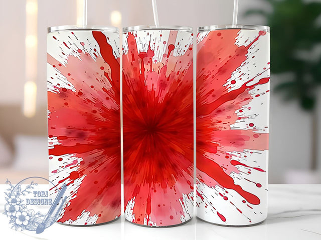 Bright Red 20oz Custom Tumbler Wrap, Sublimation Tumbler, 20oz Tumbler Wrap, Colorful Tumbler, Custom Tumbler Design, Personalized Tumbler, Bright Color Tumbler Sublimation ToriDesigns 