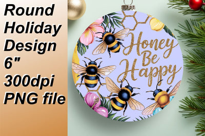 Bright round designs for memorable keychains, perfect for gifting., Bee Sublimation HoodArtCraft 