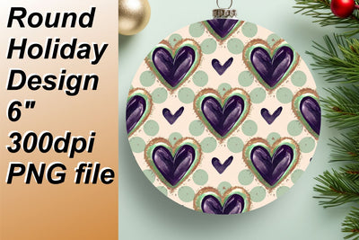 Bright round designs for stunning keychains, perfect for all occasions., Heart Sublimation HoodArtCraft 