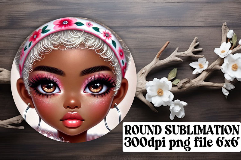 Bright round PNGs for keychains, ideal for sublimation! , Love Girl Sublimation afrosvg 