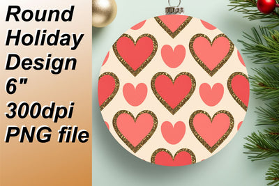 Bright round templates for unique keychain designs, create with flair., Heart Sublimation HoodArtCraft 
