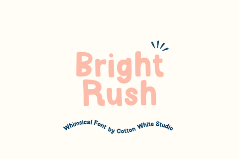 Bright Rush Font Cotton White Studio 