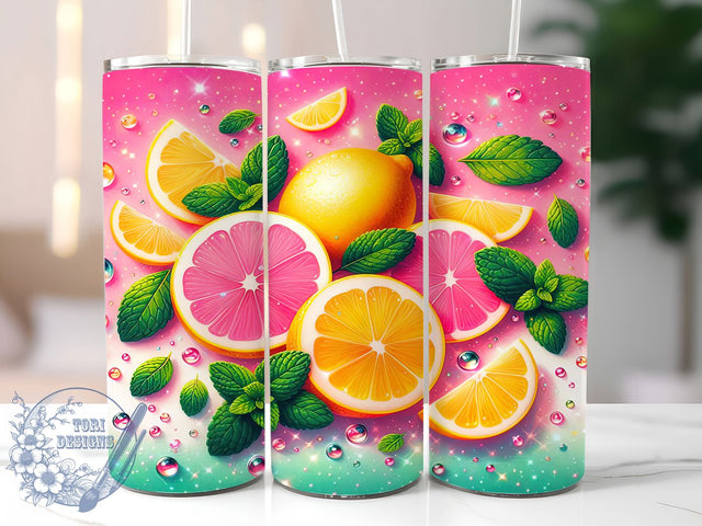Bright Sparkly Lemon Tumbler Design, Glitter Lemon Wrap, 20oz Lemon Sublimation, Sparkly Fruit Tumbler, Citrus Glitter Tumbler, Summer Lemon Wrap, Bright Lemon Tumbler Sublimation ToriDesigns 