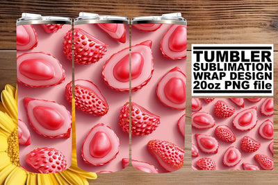 Bright Spring Fruits Tumbler Wrap Design Sublimation afrosvg 