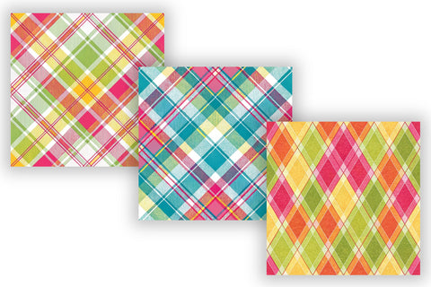 Bright Summer Plaid Digital Paper, Seamless Multicolor Pattern Bundle, Printable Scrapbook Paper, Vibrant Tartan Design Collection Digital Pattern FloridPrintables 