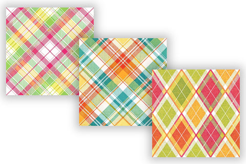 Bright Summer Plaid Digital Paper, Seamless Multicolor Pattern Bundle, Printable Scrapbook Paper, Vibrant Tartan Design Collection Digital Pattern FloridPrintables 