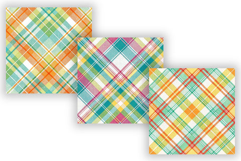 Bright Summer Plaid Digital Paper, Seamless Multicolor Pattern Bundle, Printable Scrapbook Paper, Vibrant Tartan Design Collection Digital Pattern FloridPrintables 