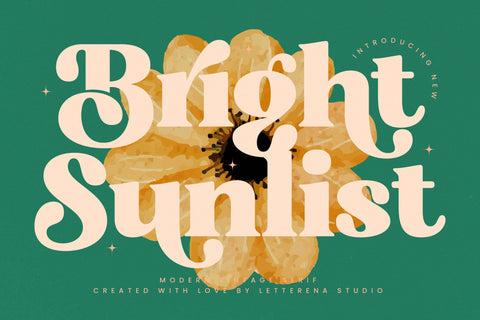 Bright Sunlist - Modern Vintage Serif Font Letterena Studios 