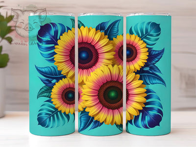Bright Tropical Floral Tumbler, Bright Floral, Colorful Wrap, Sublimation Art, 20oz Tumbler, Summer Theme, Nature Style Sublimation Lara' s Designs 