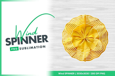 Bright yellow flower wind spinner round png Sublimation Regulrcrative 