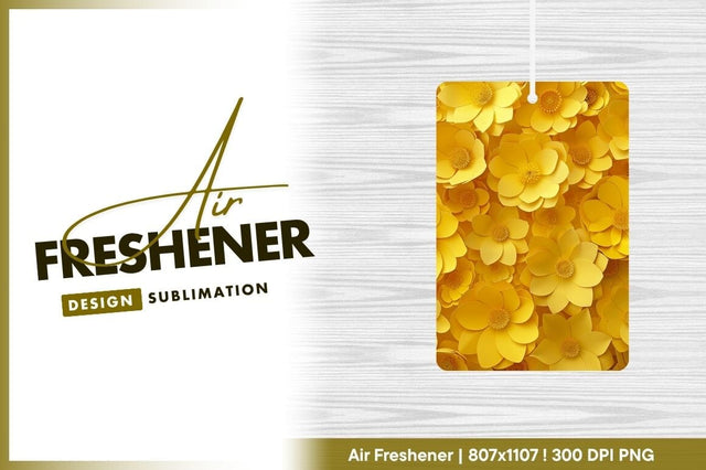 Bright Yellow Paper Flowers Close Up Floral Pattern Background Sublimation Regulrcrative 