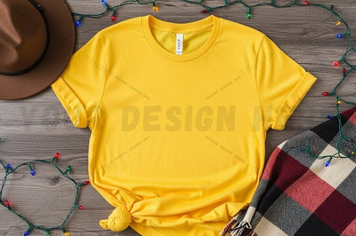 Bright yellow t-shirt mockup design Mock Up Photo Designangry 