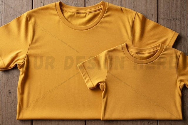Bright yellow t-shirt mockup design Mock Up Photo Regulrcrative 