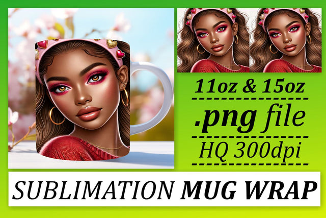 brighten your beverage time! , Fun and vibrant wraps, Love Girl Sublimation afrosvg 