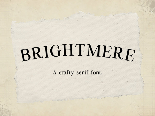 Brightmere - A vintage serif font. Font Dots-A-Lot 