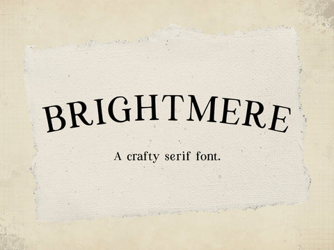 Brightmere - A vintage serif font. Font Dots-A-Lot 