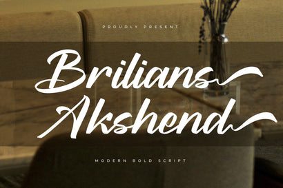 Brilians Akshend - Modern Bold Script Font Letterena Studios 