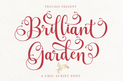 Brilliant Garden Font RomieStudio 