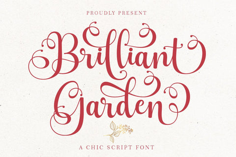 Brilliant Garden Font RomieStudio 