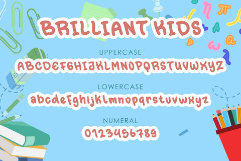 Brilliant Kids Font Prasetya Letter 