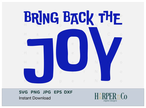 Bring Back the Joy SVG bundle, Kamala, Comma-La, political, vote, democracy SVG HarperNCo 