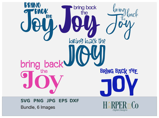 Bring Back the Joy SVG bundle, Kamala, Comma-La, political, vote, democracy SVG HarperNCo 
