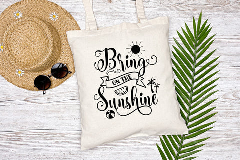 Bring On the Sunshine SVG I Beach SVG I Summer Quotes SVG SVG Happy Printables Club 