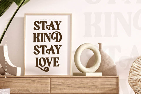 Bristle Radiant - Modern Retro Stylish Font Letterena Studios 