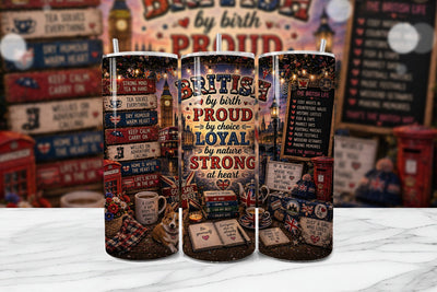 British Pride UK Tumbler Wrap PNG Sublimation BijouBay 
