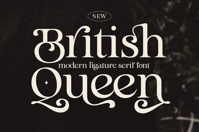 British Queen - Modern Ligature Font Font Zane Studio55 