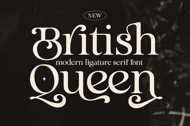 British Queen - Modern Ligature Font Font Zane Studio55 