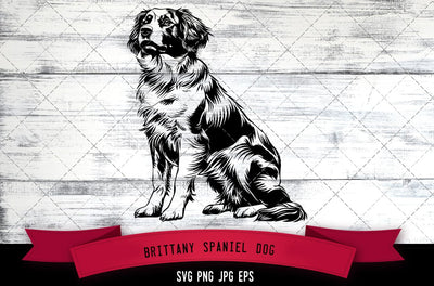 Brittany Spaniel Dog SVG, Dog SVG, Logo - Digital Download with Commercial License for Cricut, Silhouette, Scan N Cut Crafting SVG Loveleen Kaur 