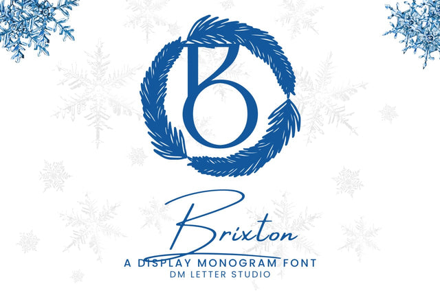 Brixton Monogram Font Font Dm Letter Studio 