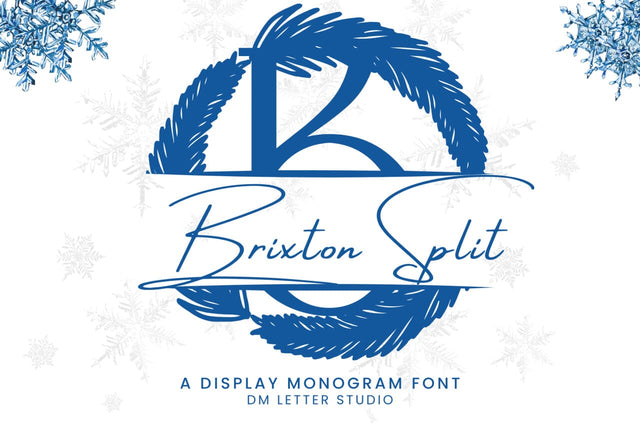 Brixton Split Monogram Font Font Dm Letter Studio 