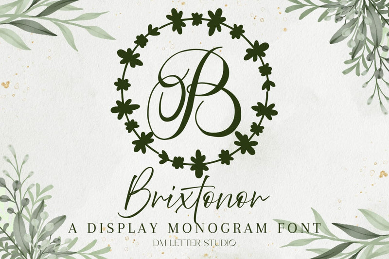 Brixtonor Monogram Font Font Dm Letter Studio 