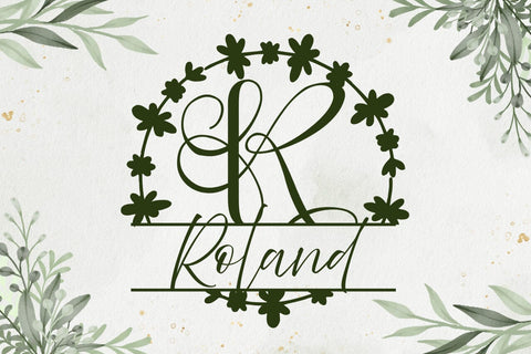 Brixtonor Split Monogram Font Font Dm Letter Studio 