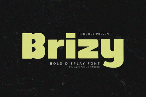Brizy - Display Sans Font Alpaprana Studio 