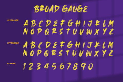 Broad Gauge - SVG Font Font Alpaprana Studio 